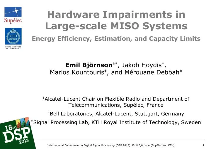 hardware impairments in large scale miso systems