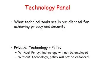 Technology Panel