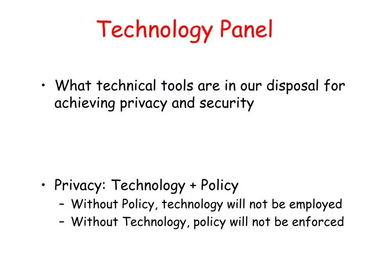 technology panel