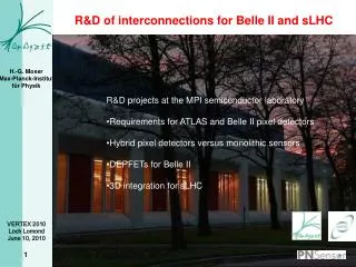 R&amp;D of interconnections for Belle II and sLHC