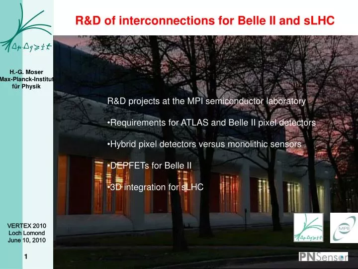 r d of interconnections for belle ii and slhc