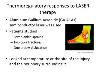 Thermoregulatory responses to LASER therapy