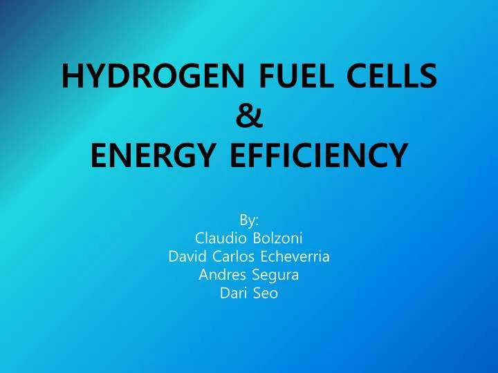 hydrogen fuel cells energy efficiency