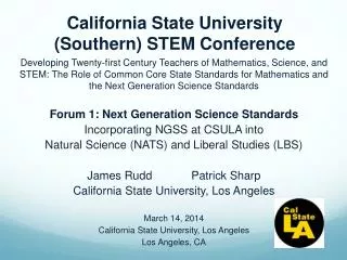 California State University (Southern) STEM Conference