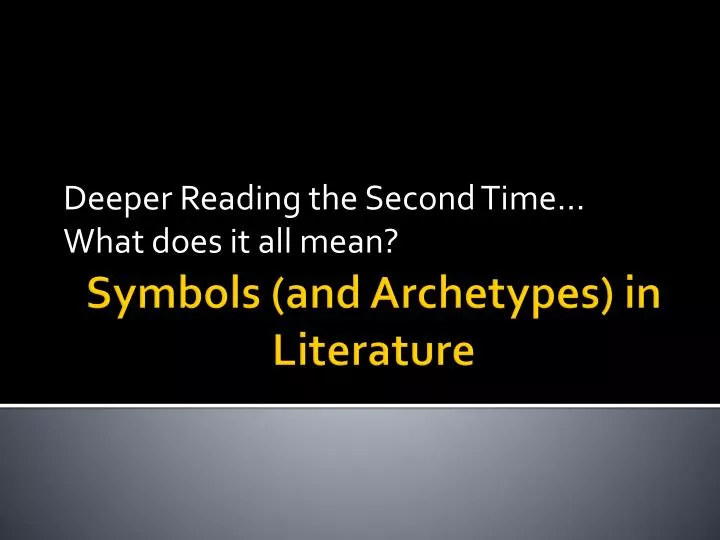 deeper reading the second time what does it all mean