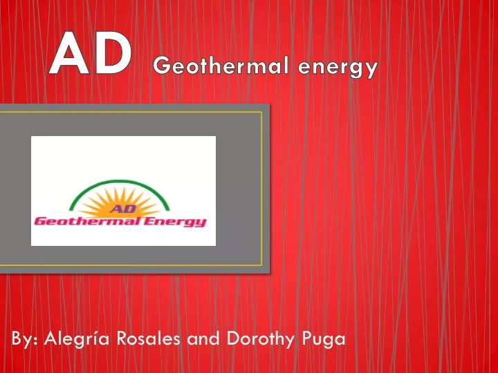 ad geothermal energy