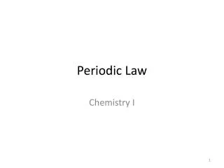 Periodic Law