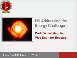 HU Addressing the Energy Challenge