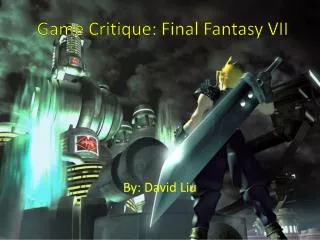 Game Critique: Final Fantasy VII