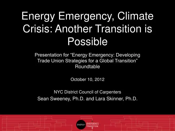 energy emergency climate crisis another transition is possible