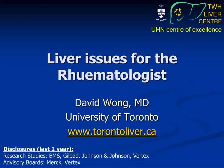 liver issues for the rhuematologist