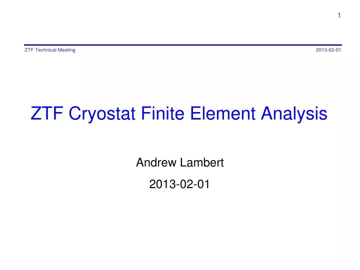 ztf cryostat finite element analysis