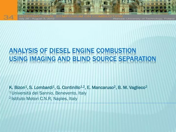 analysis of diesel engine combustion using imaging and blind source separation