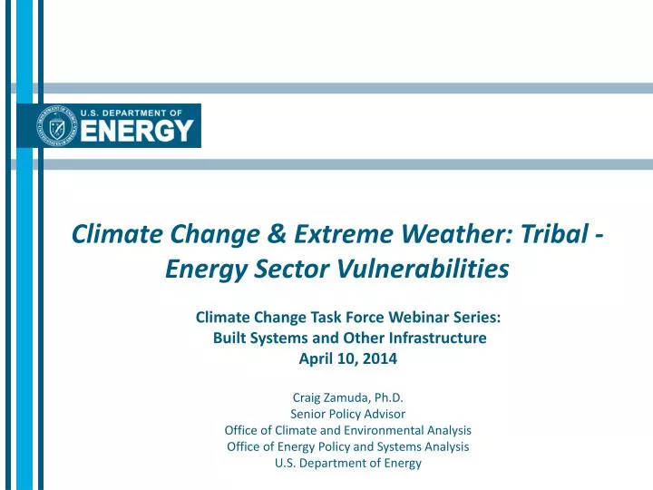 climate change extreme weather tribal energy sector vulnerabilities