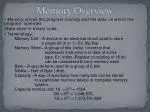 Memory Overview - slide 1