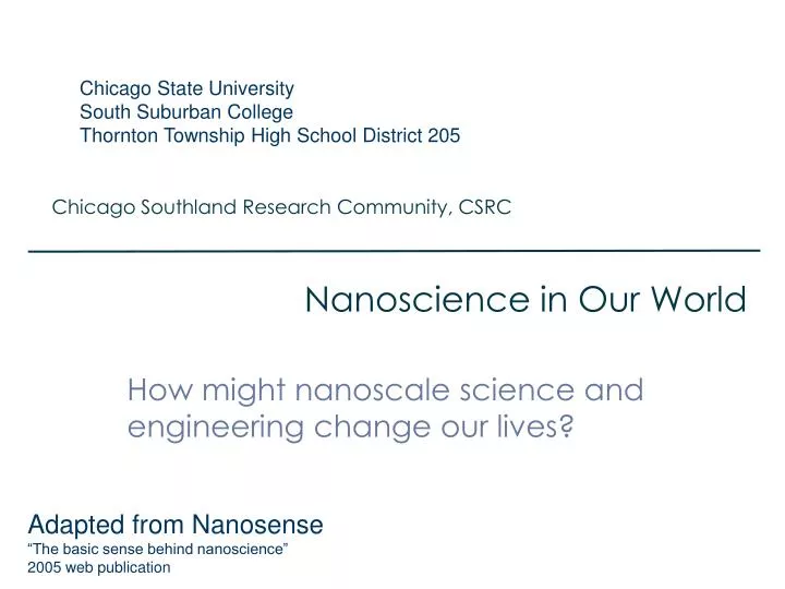 nanoscience in our world