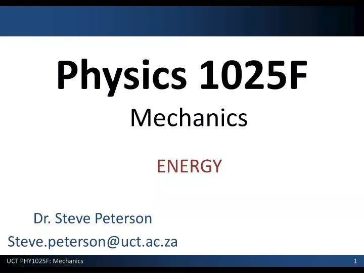 physics 1025f mechanics