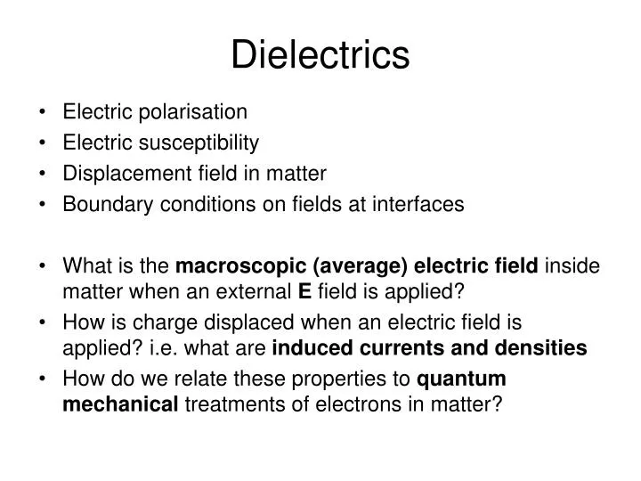 dielectrics