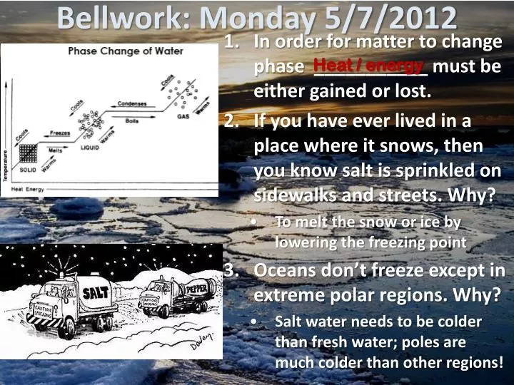 bellwork monday 5 7 2012