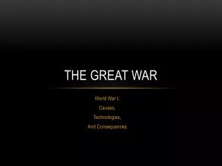 the great war