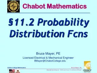 Bruce Mayer, PE Licensed Electrical &amp; Mechanical Engineer BMayer@ChabotCollege.edu