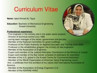 curriculum vitae