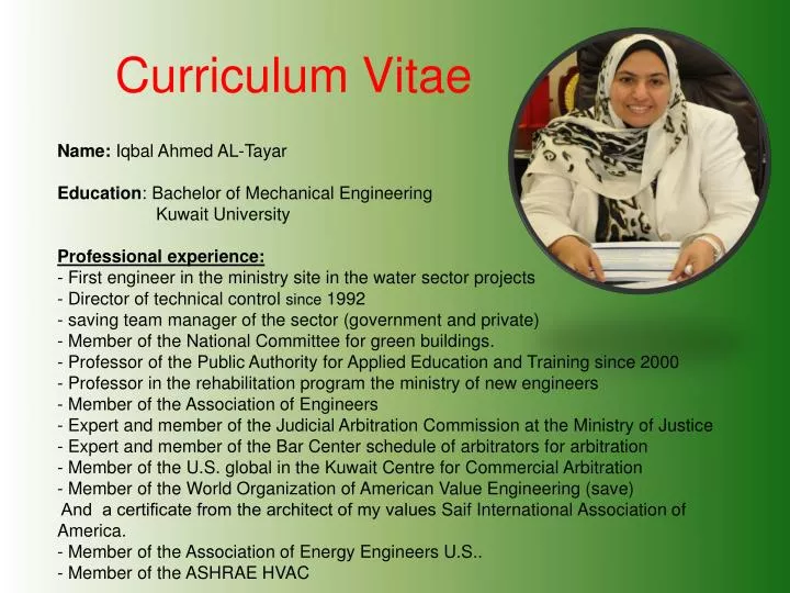 curriculum vitae