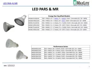 LED PARs &amp; MR