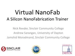 virtual nanofab a silicon nanofabrication trainer