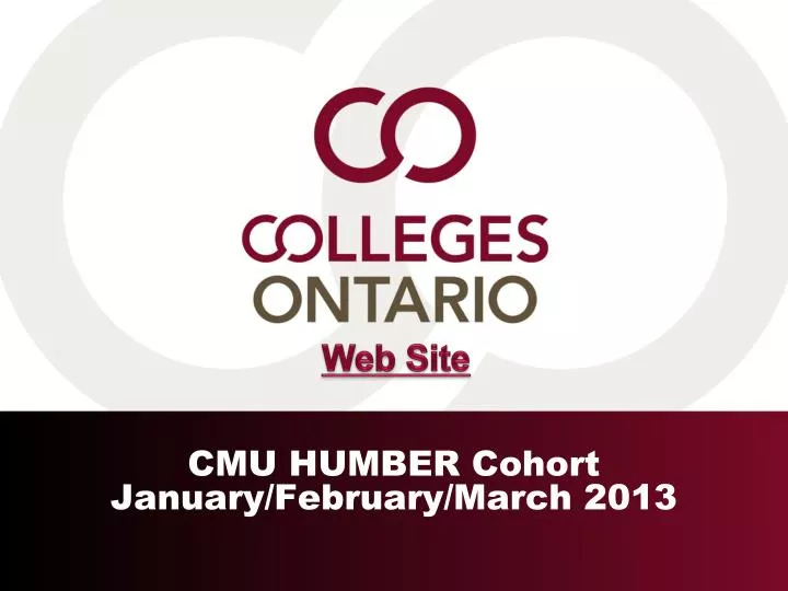 cmu humber cohort january february march 2013
