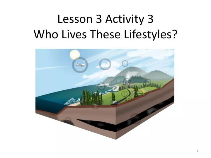 lesson 3 activity 3 who lives these lifestyles