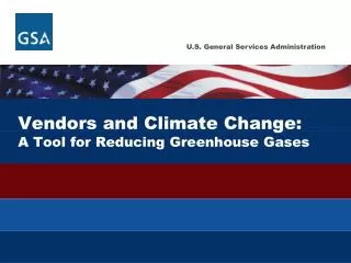 Vendors and Climate Change: A Tool for Reducing Greenhouse Gases