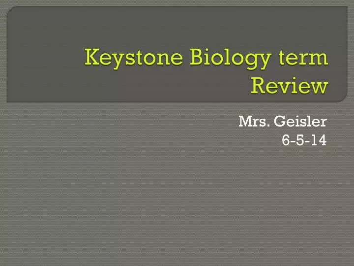 keystone biology term review