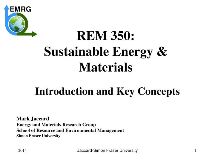 rem 350 sustainable energy materials