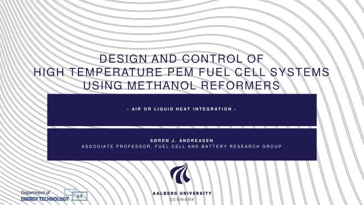design and control of high temperature pem fuel cell systems using methanol reformers