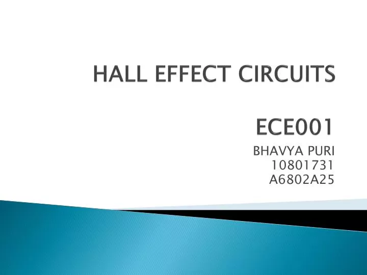 hall effect circuits ece001