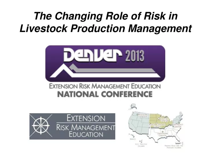 the changing role of risk in livestock production management