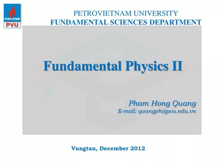 fundamental physics ii