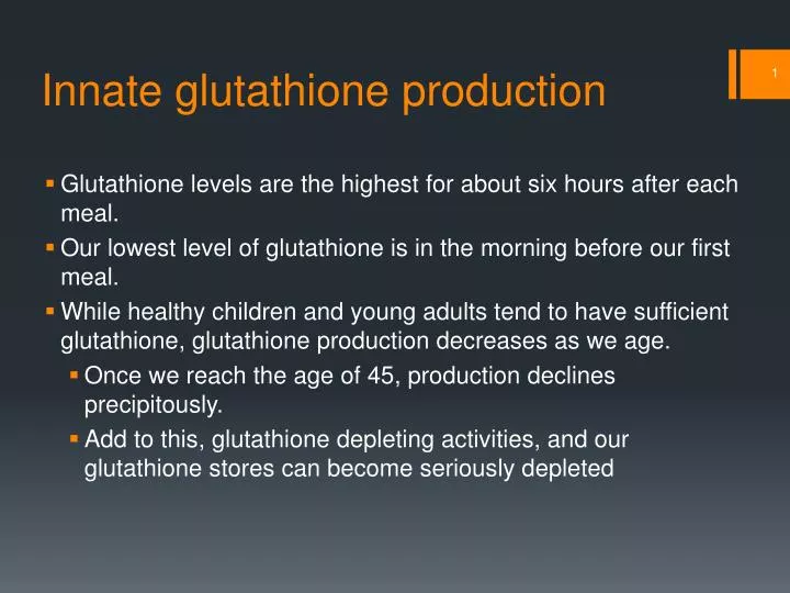 innate glutathione production
