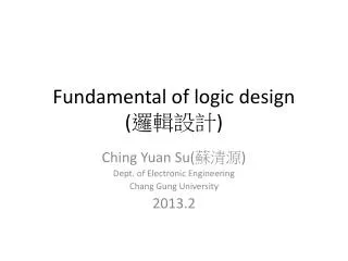 Fundamental of logic design ( ???? )
