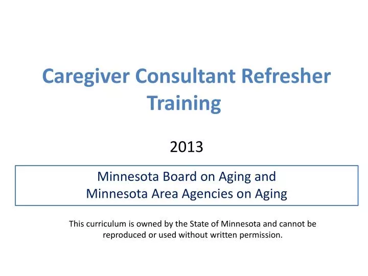 caregiver consultant refresher training