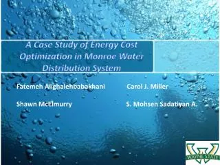 A Case Study of Energy Cost Optimization in Monroe Water Distribution System