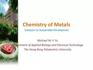 Chemistry of Metals