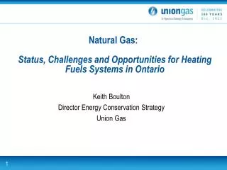 Natural Gas: Status, Challenges and Opportunities for Heating Fuels Systems in Ontario