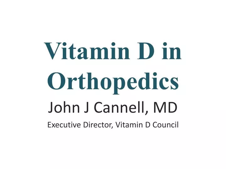 vitamin d in orthopedics