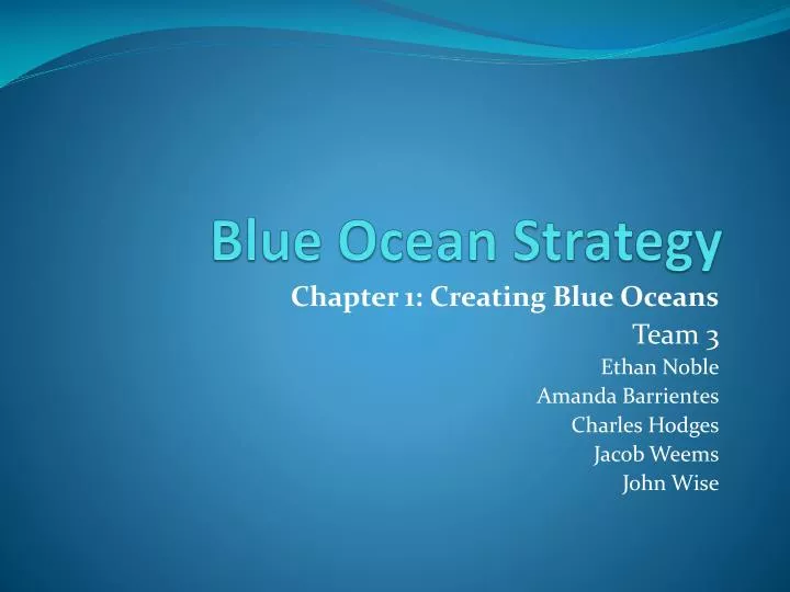 blue ocean strategy