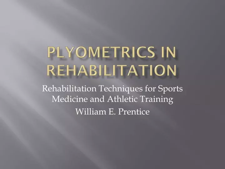 plyometrics in rehabilitation