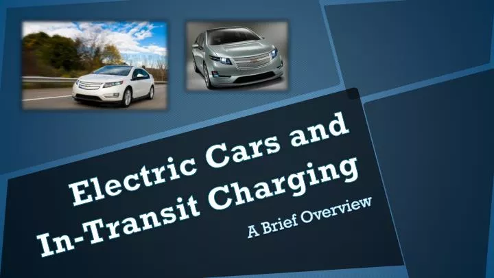 electric cars and in transit charging