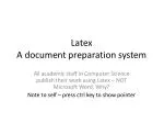 Latex A document preparation system