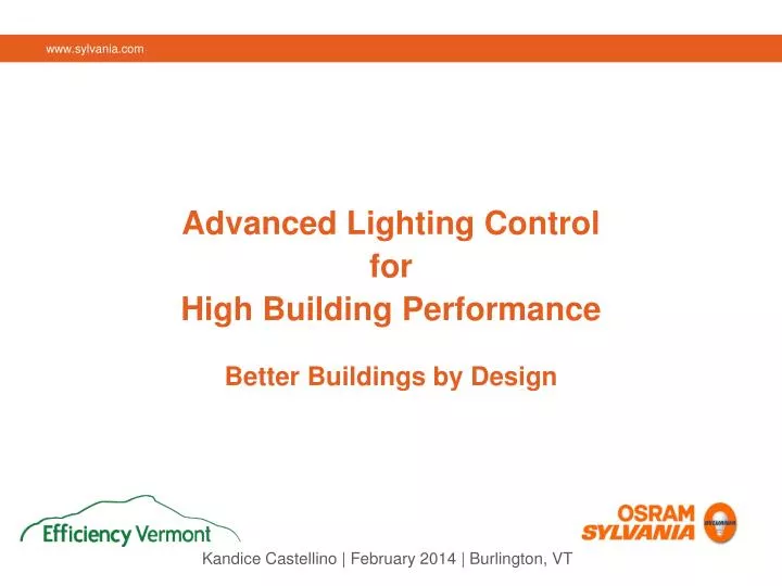 advanced lighting control for high building performance better buildings by design